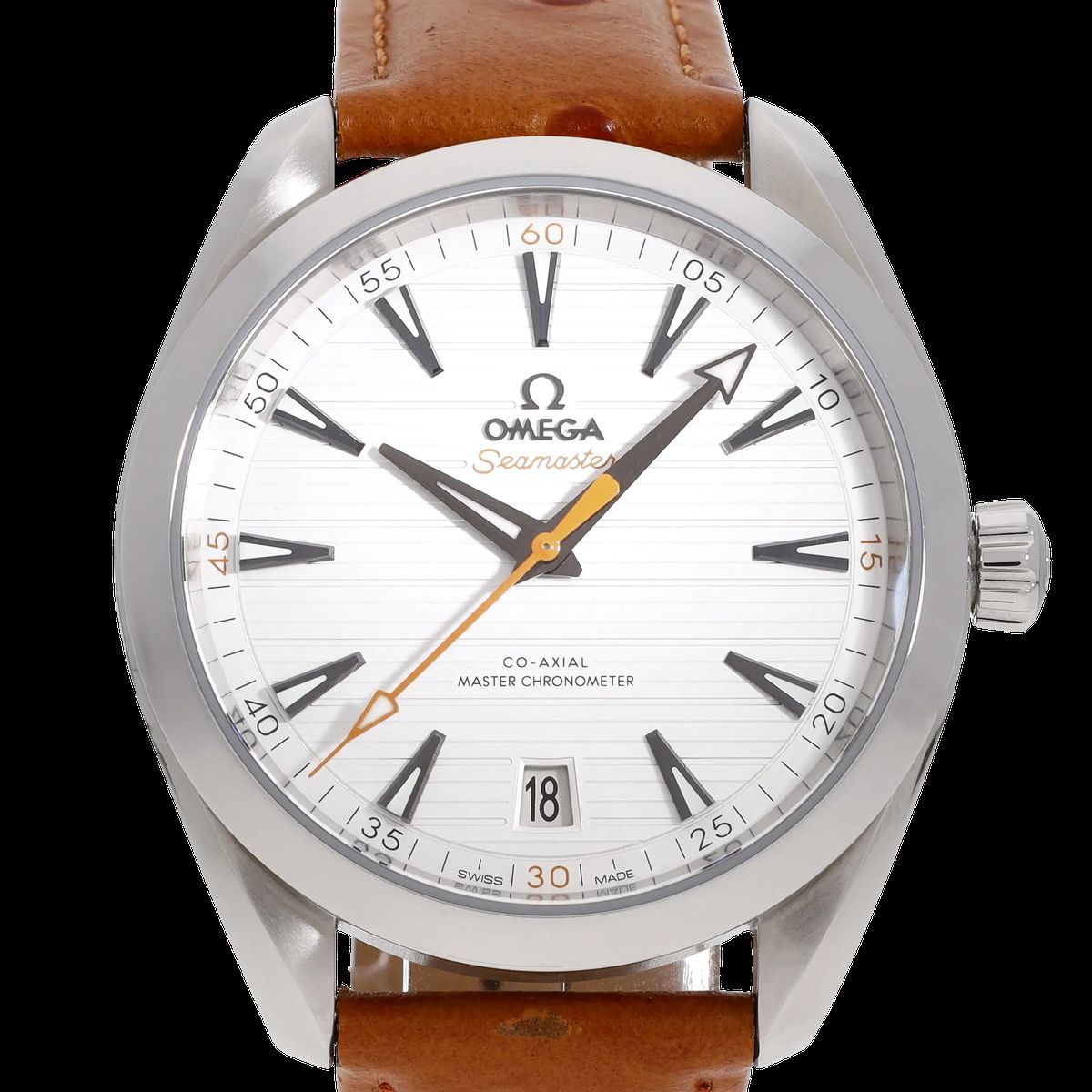Silberne Aqua Terra Co-Axial Uhr
