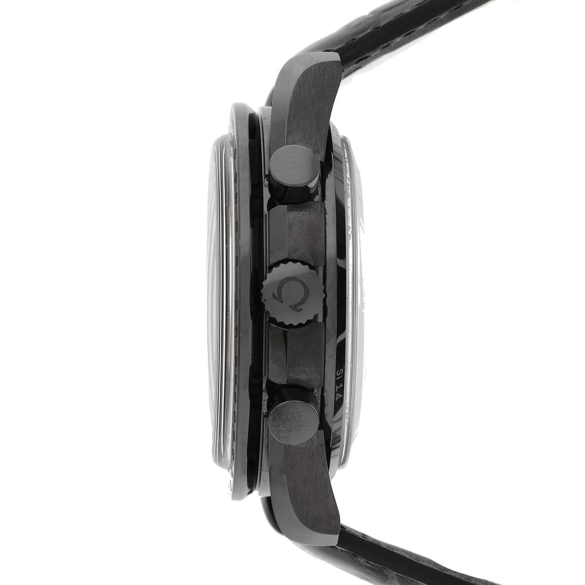 Schwarze Speedmaster Co-Axial Chronograph Uhr
