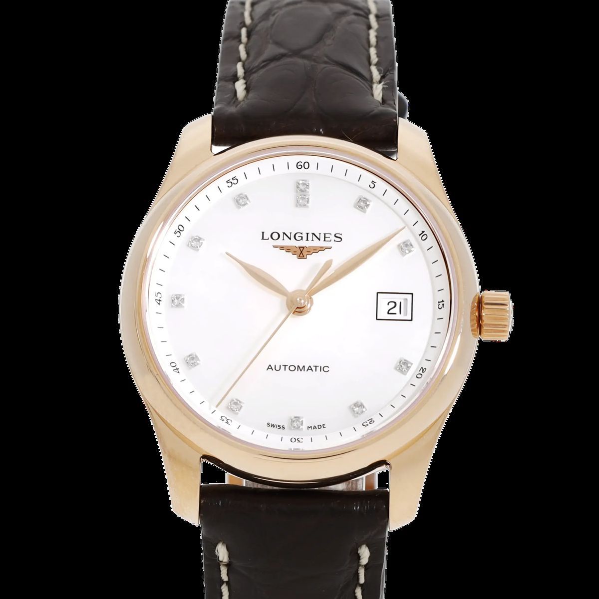 Elegante Automatikuhr mit Diamanten