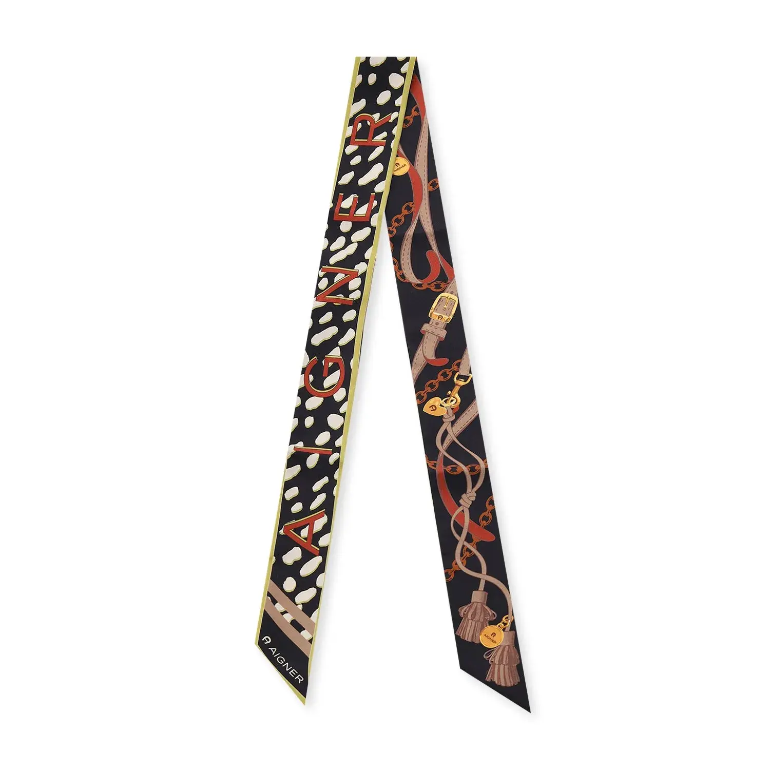 Seiden Twilly Schal mit Animal- und Logo-Print