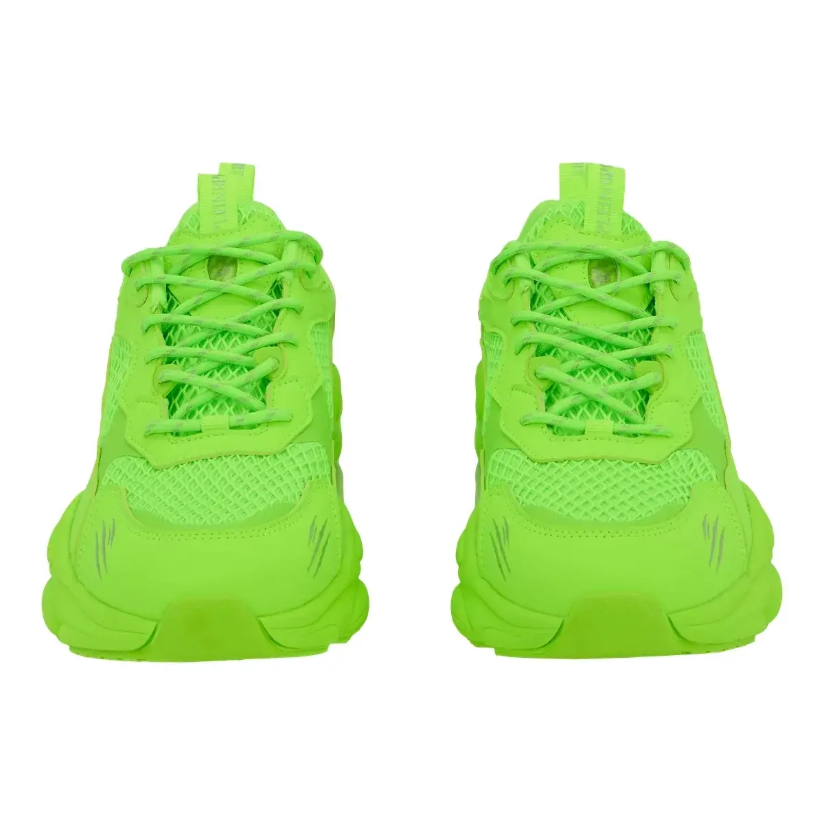Neongrüne modische Track-Sneakers