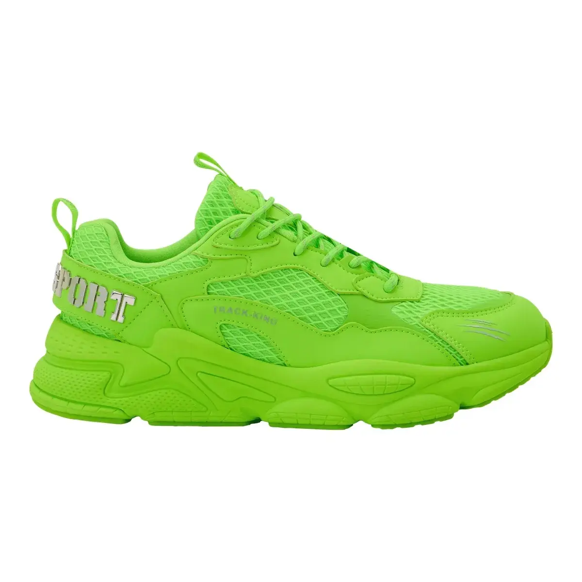 Neongrüne modische Track-Sneakers