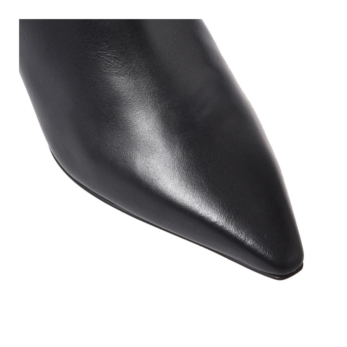 Schwarze Kniehohe Stiefel aus Leder