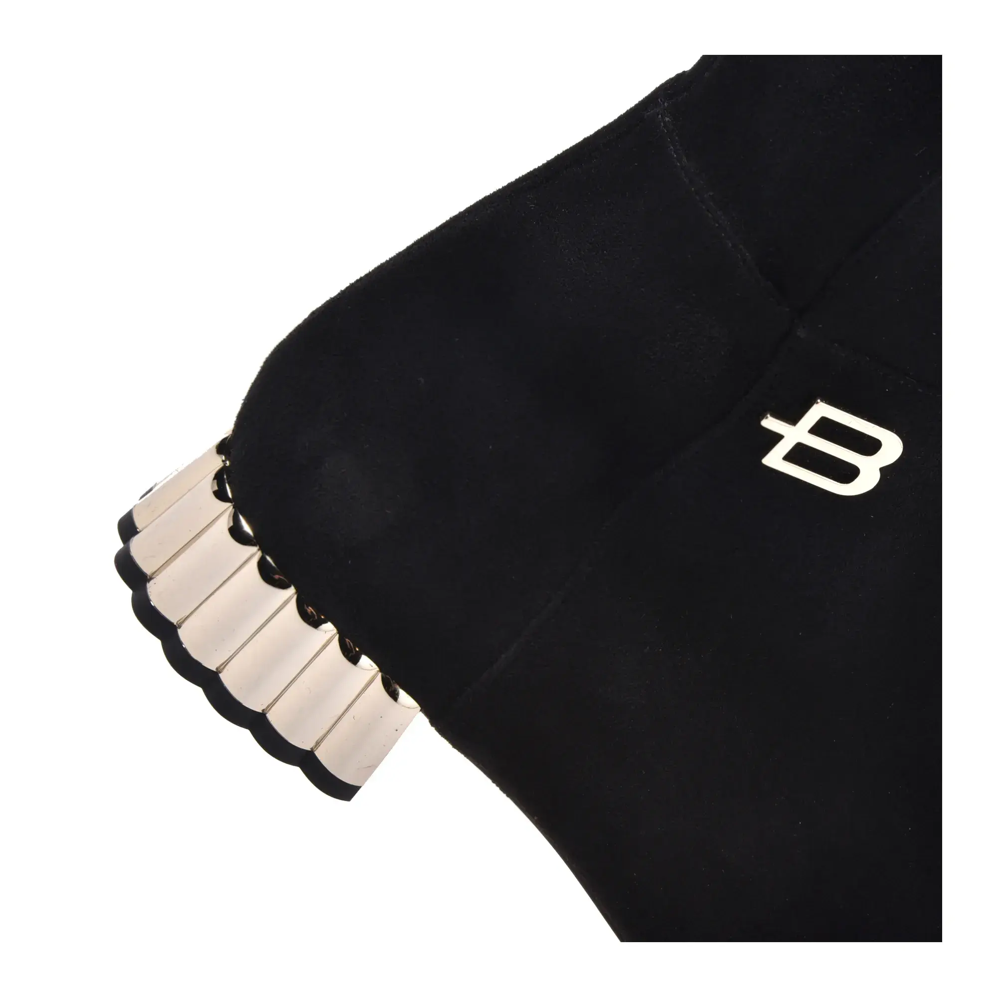 Overknee-Stiefel aus Wildleder mit Detail