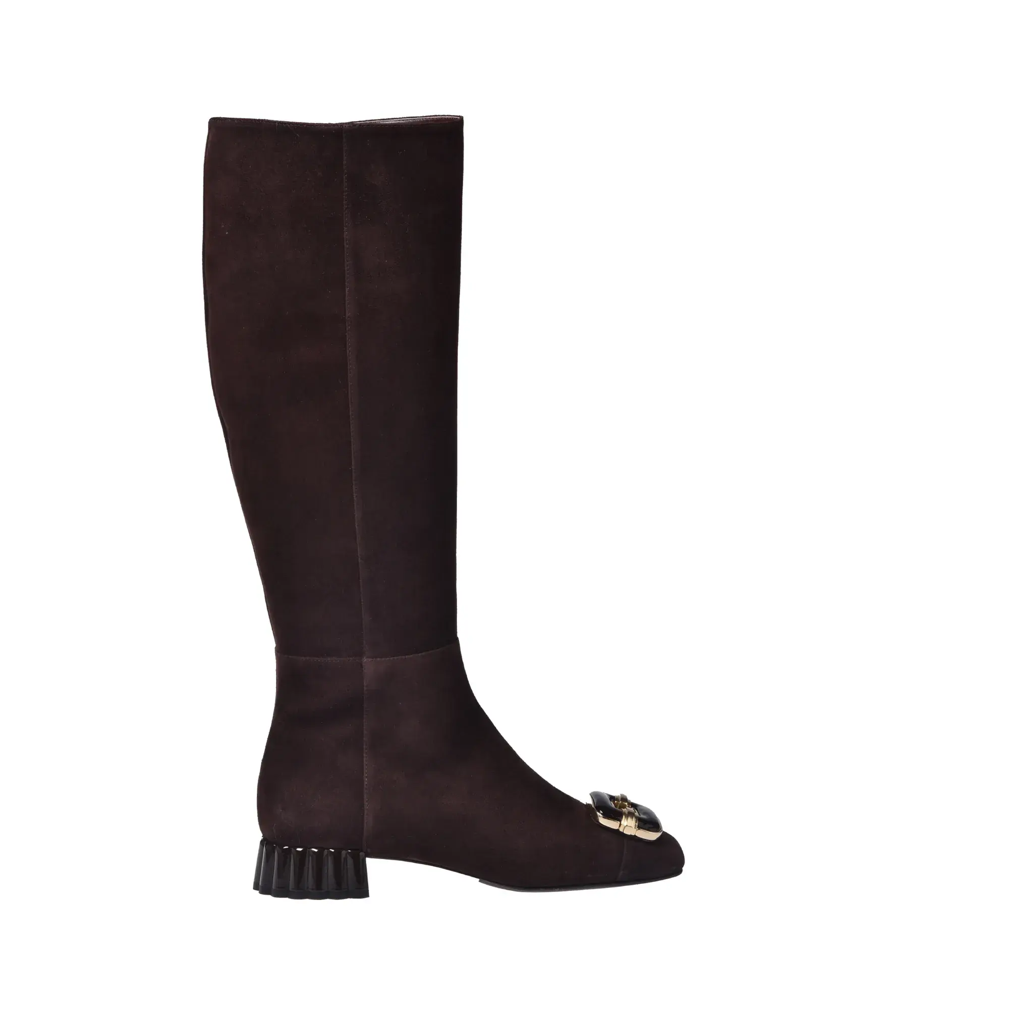 Braune Wildleder-Kniehohe Stiefel
