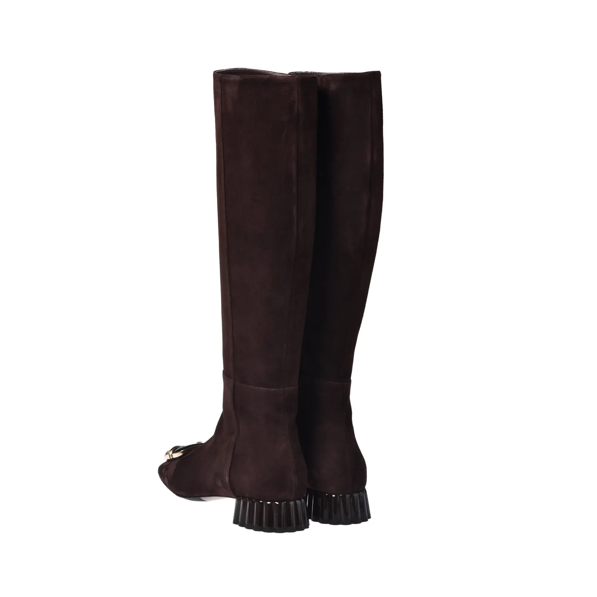 Braune Wildleder-Kniehohe Stiefel