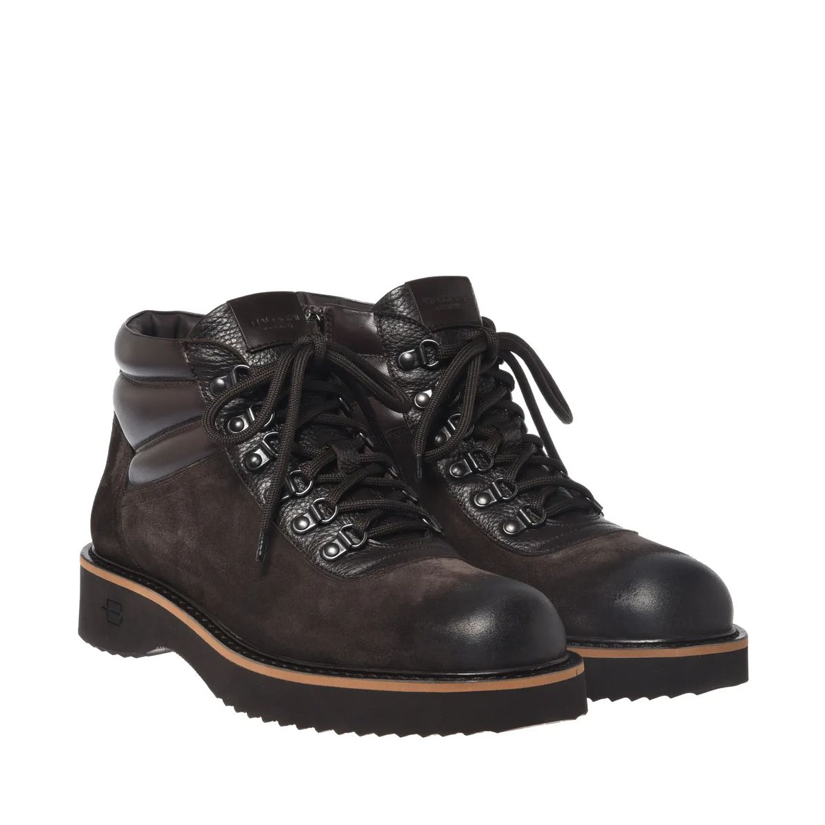 Stiefeletten aus Leder und Wildleder
