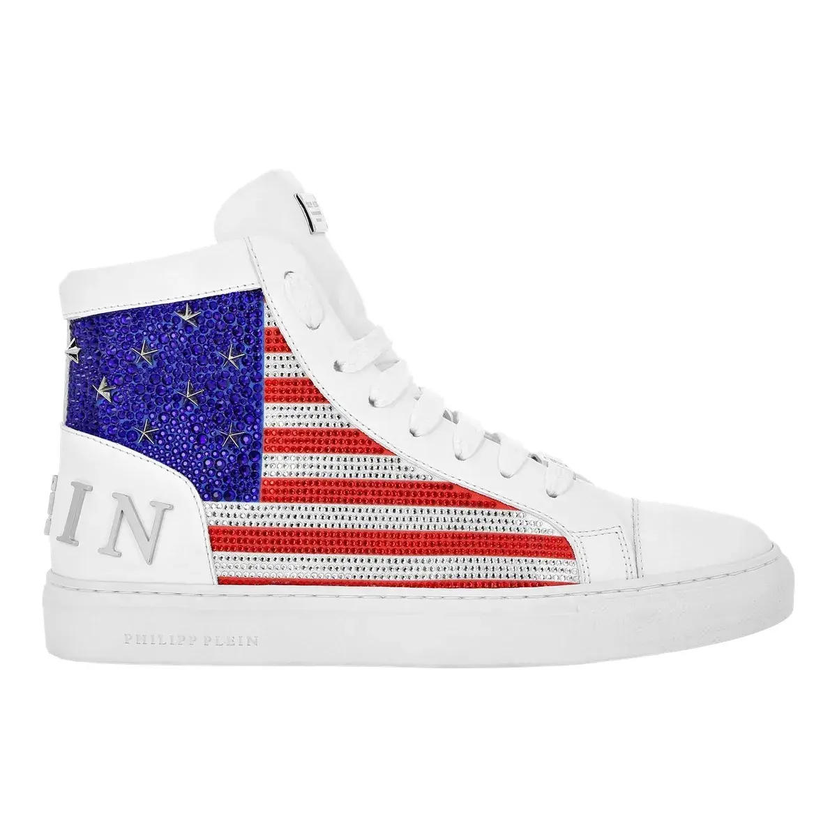 High-Top-Sneakers mit amerikanischer Flagge