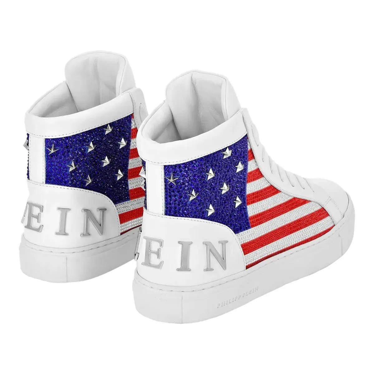 High-Top-Sneakers mit amerikanischer Flagge