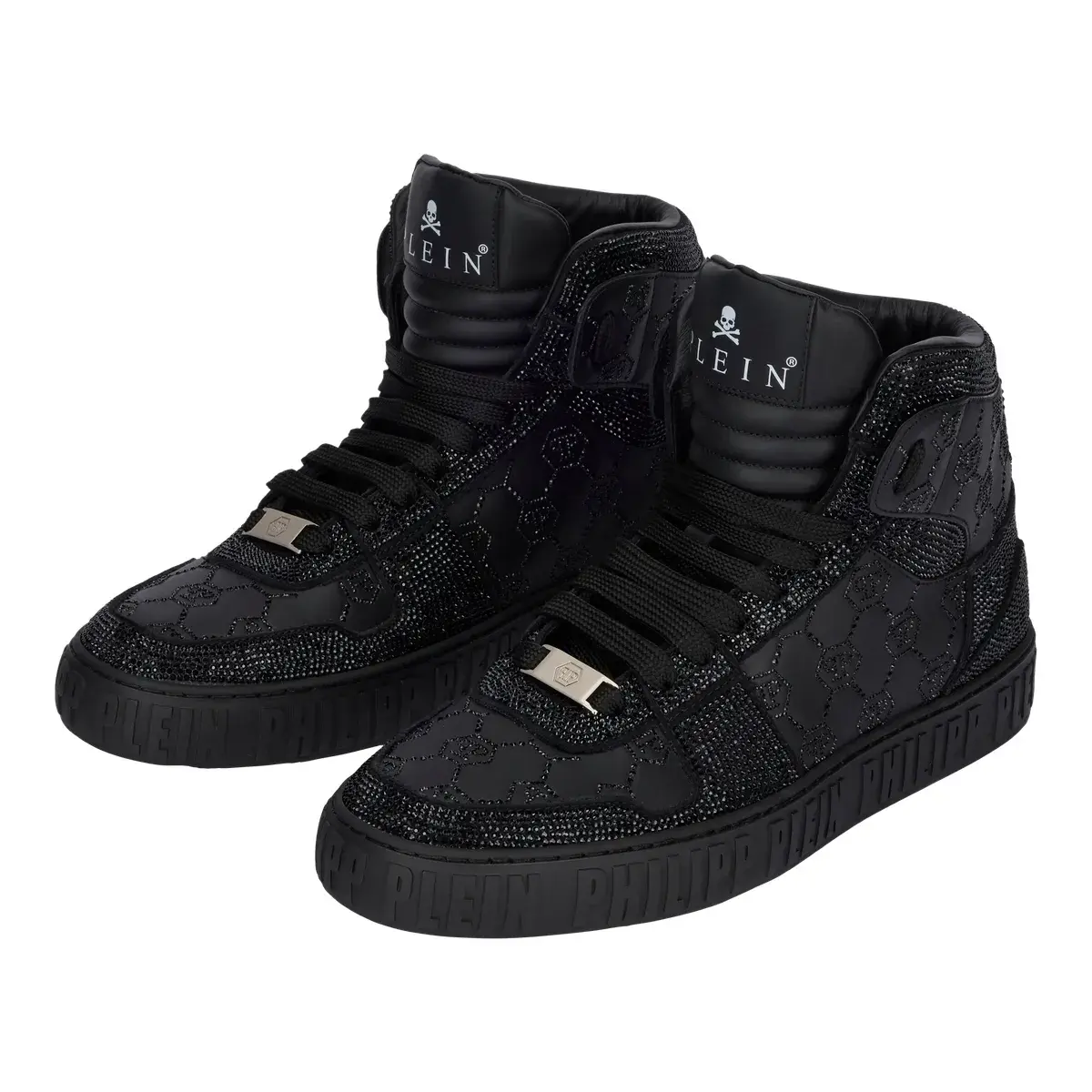 Monogramm verzierte High-Top Sneakers
