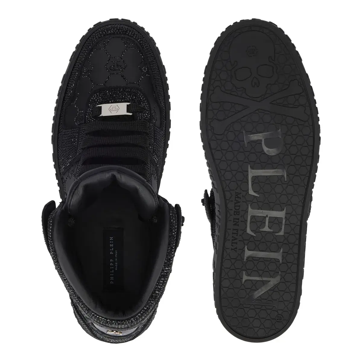 Monogramm verzierte High-Top Sneakers