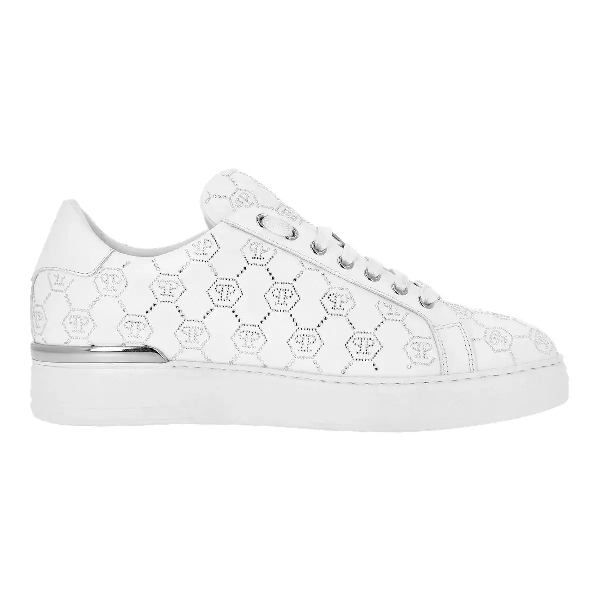 Perforierter Monogramm Leder Low-Top Sneaker