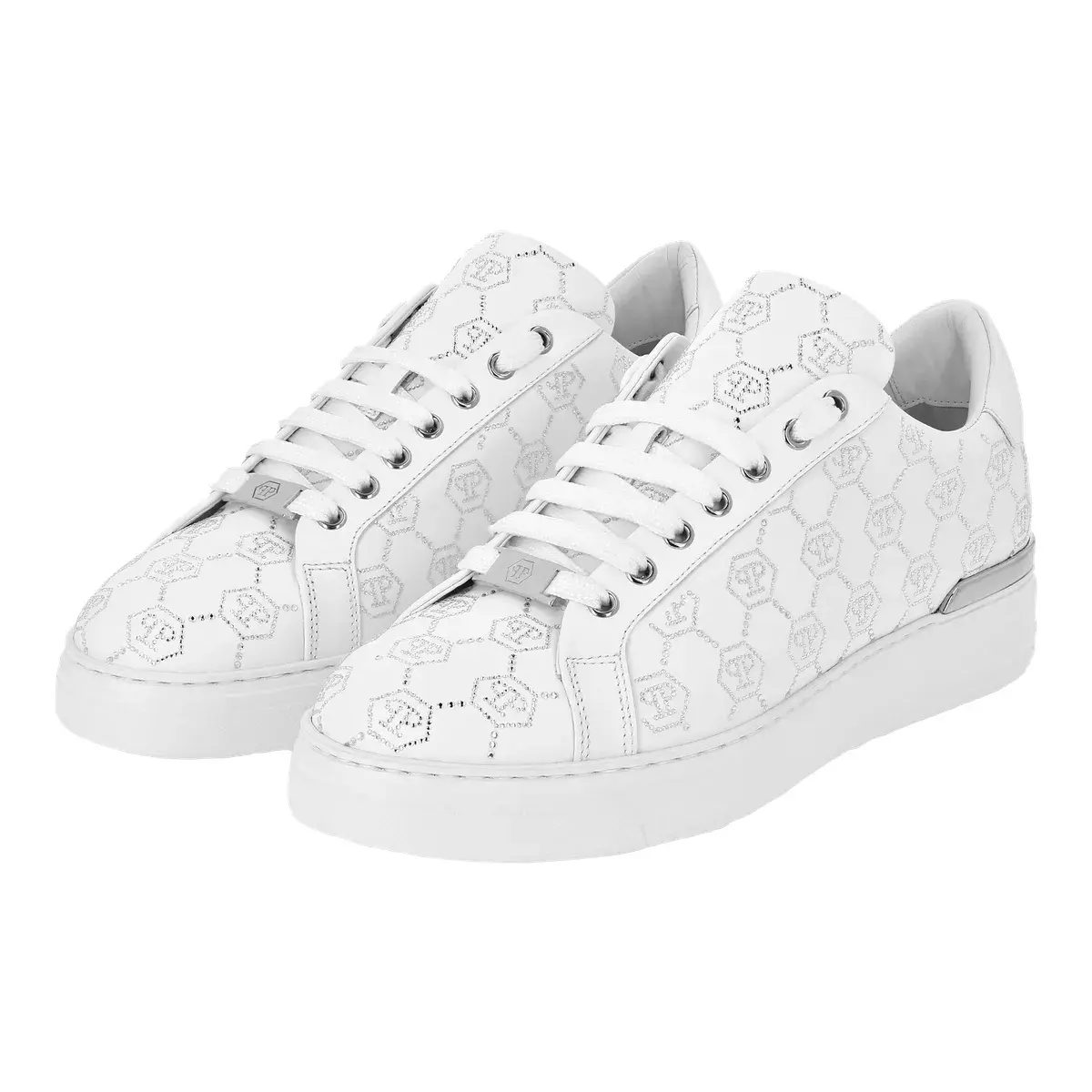 Perforierter Monogramm Leder Low-Top Sneaker