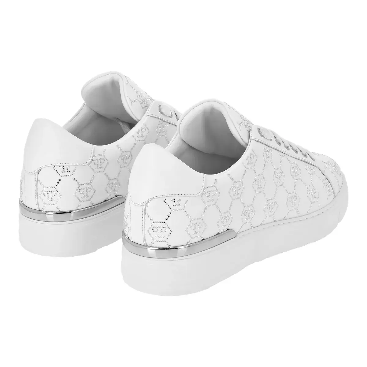 Perforierter Monogramm Leder Low-Top Sneaker