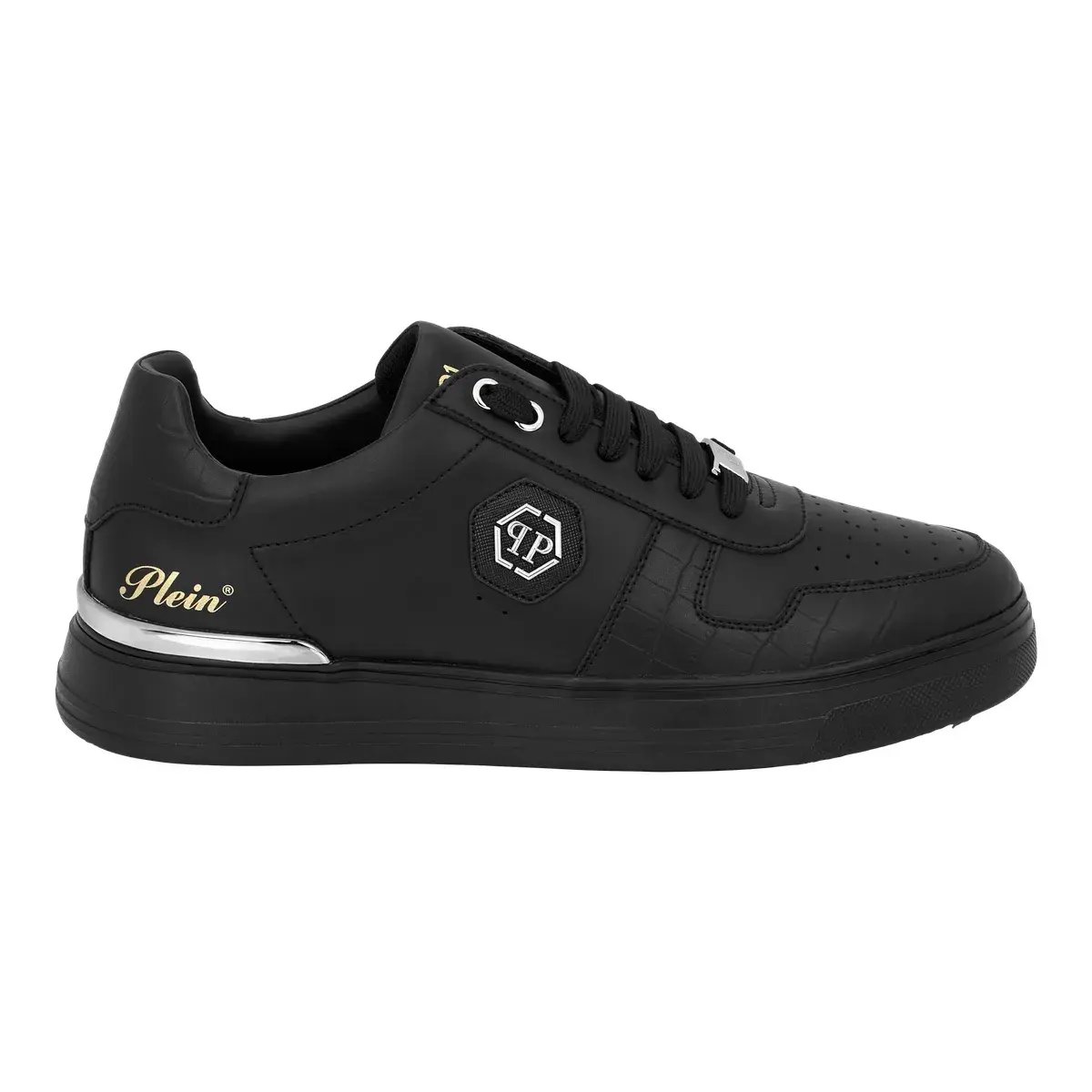 Elegante, geprägte Low-Top-Sneakers