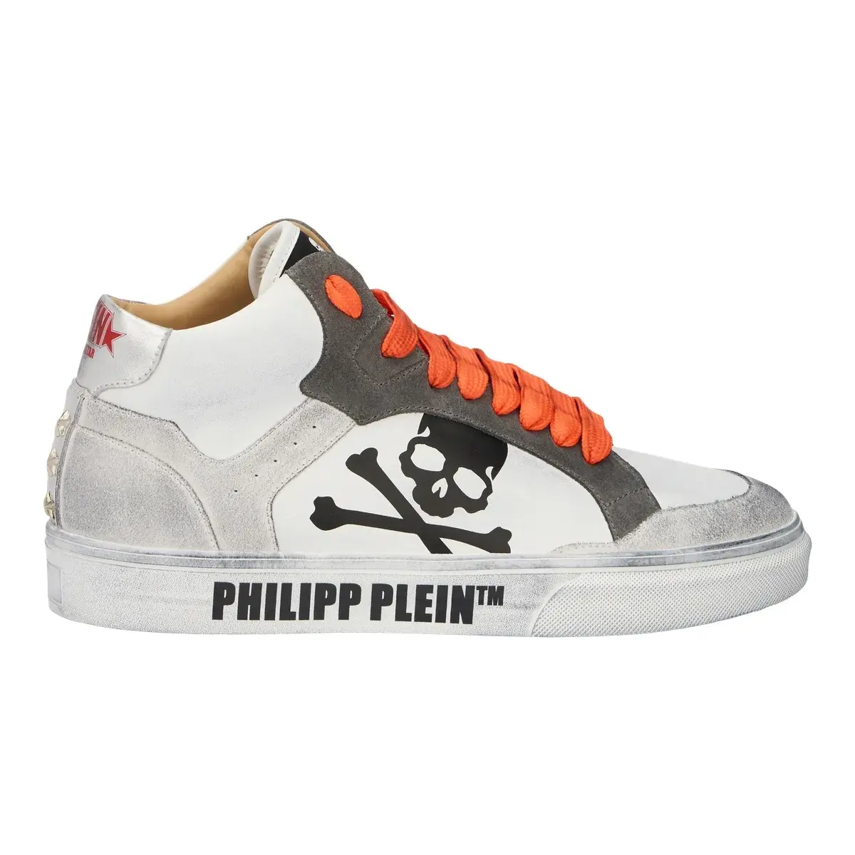 High-Top Fashion Sneaker mit Totenkopf-Print