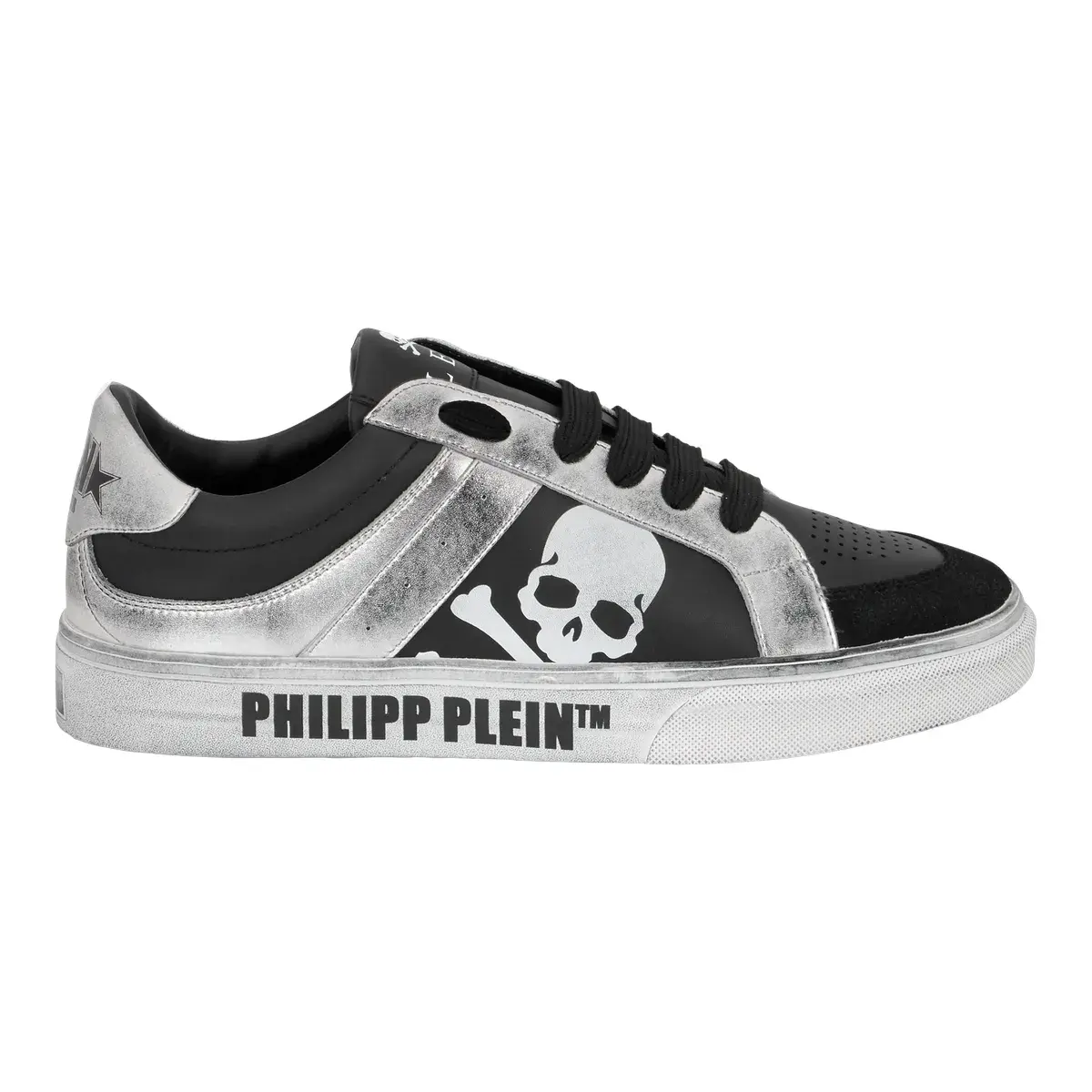 Low-Top-Sneaker mit Schädel-Akzent