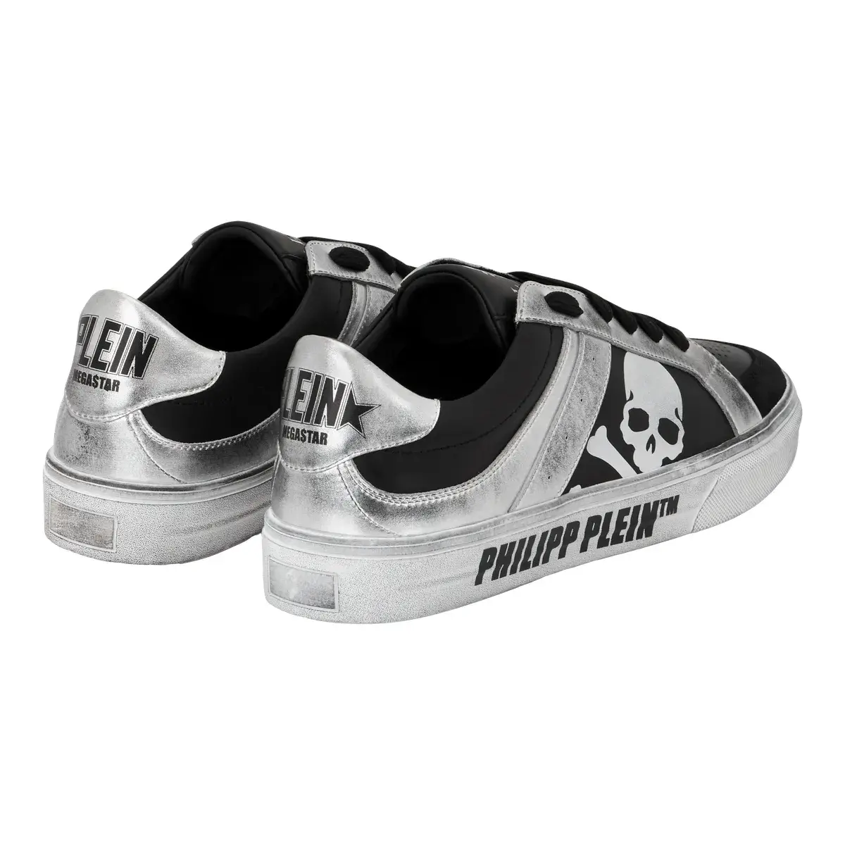 Low-Top-Sneaker mit Schädel-Akzent