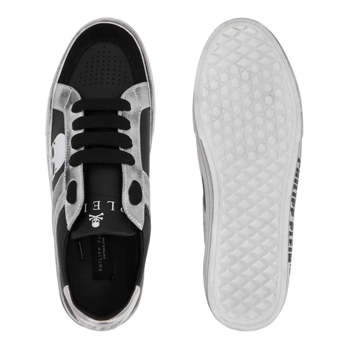 Low-Top-Sneaker mit Schädel-Akzent