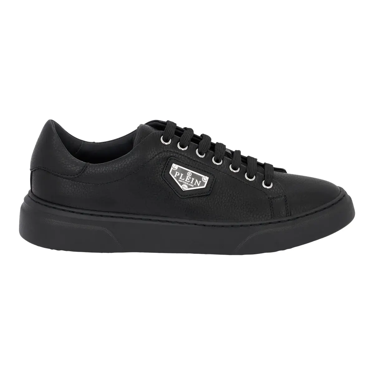 Ikonische Shield Low-Top Leder-Sneakers
