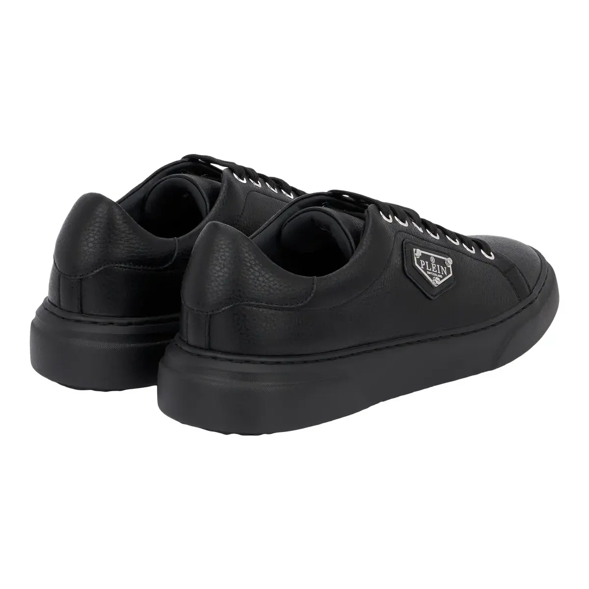 Ikonische Shield Low-Top Leder-Sneakers
