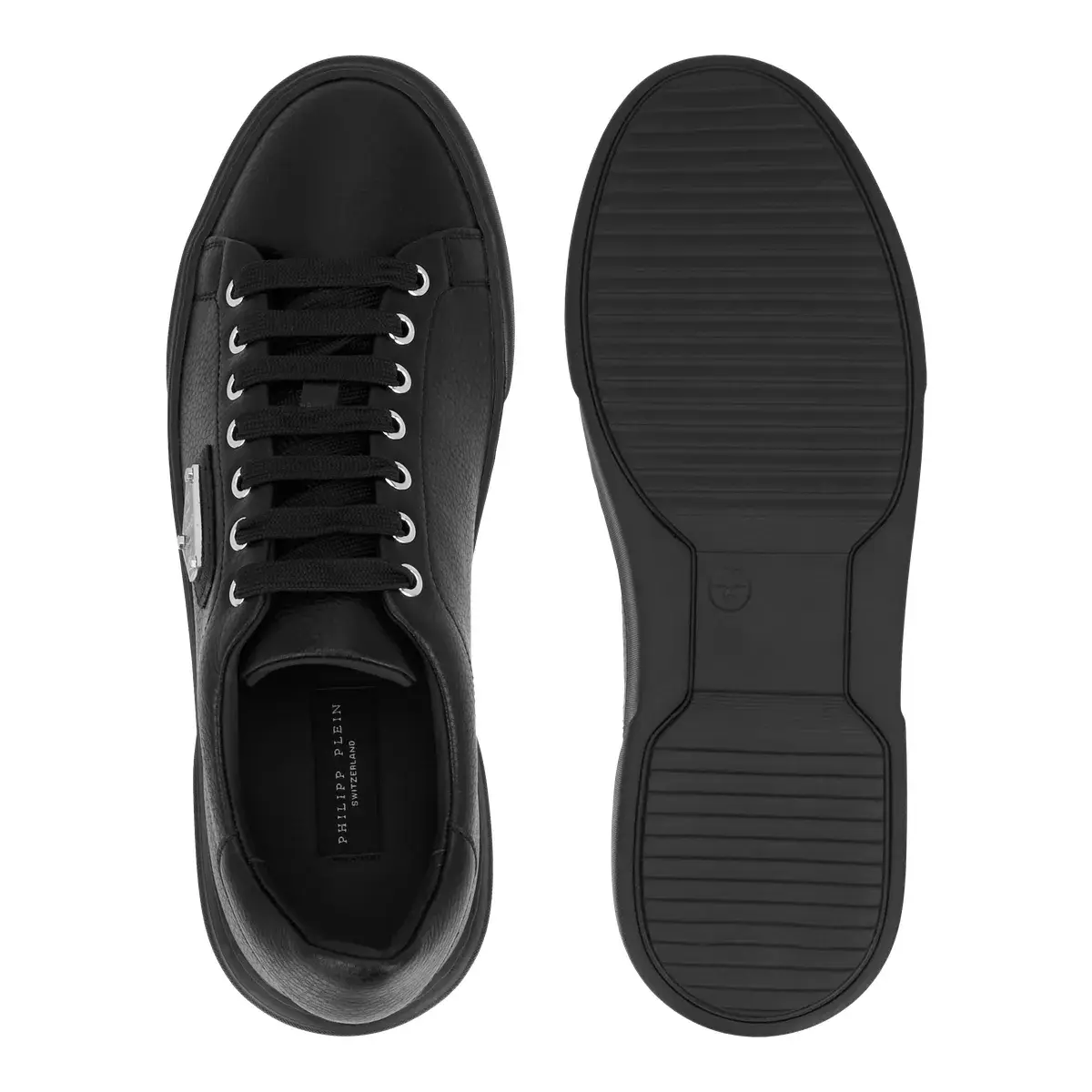 Ikonische Shield Low-Top Leder-Sneakers