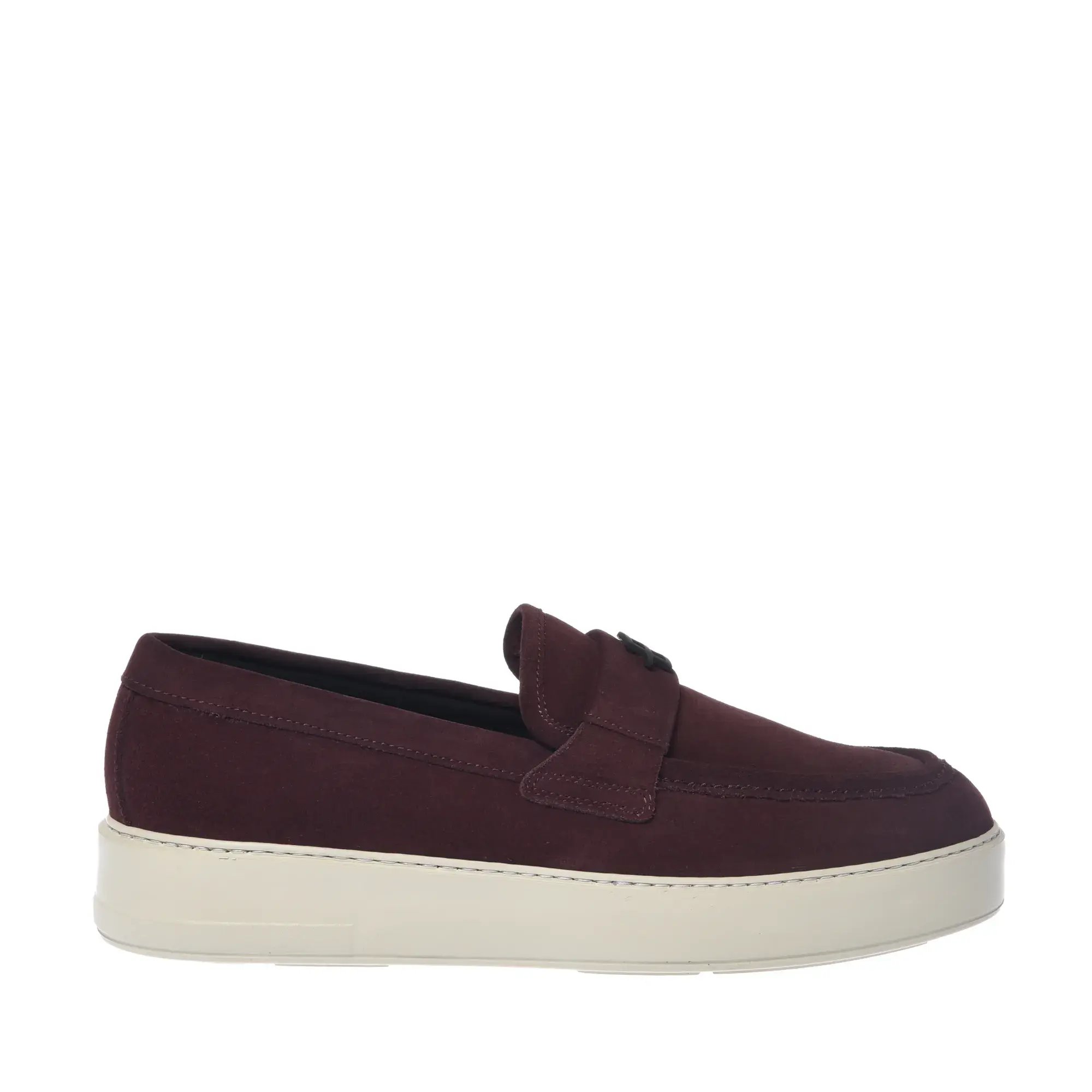 Suede Penny Loafer mit Plateausohle