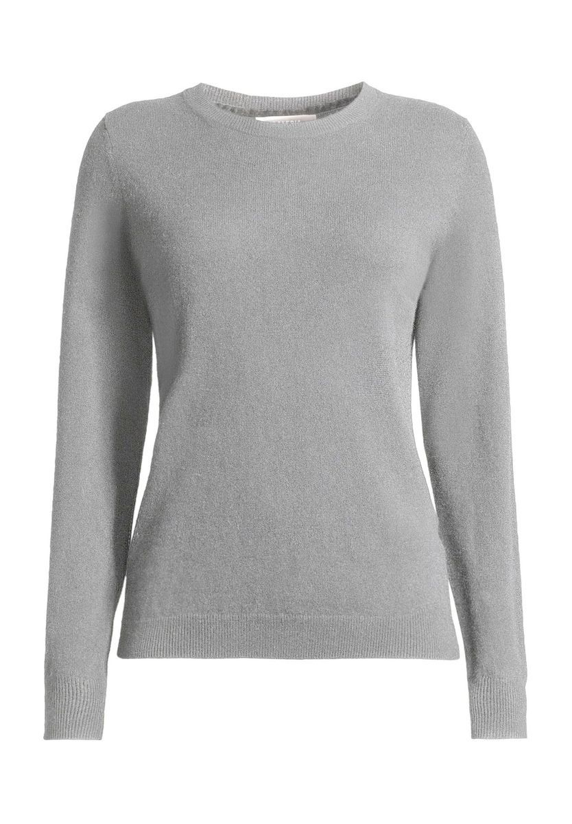 Klassischer Kaschmirpullover mit Rundhalsausschnitt