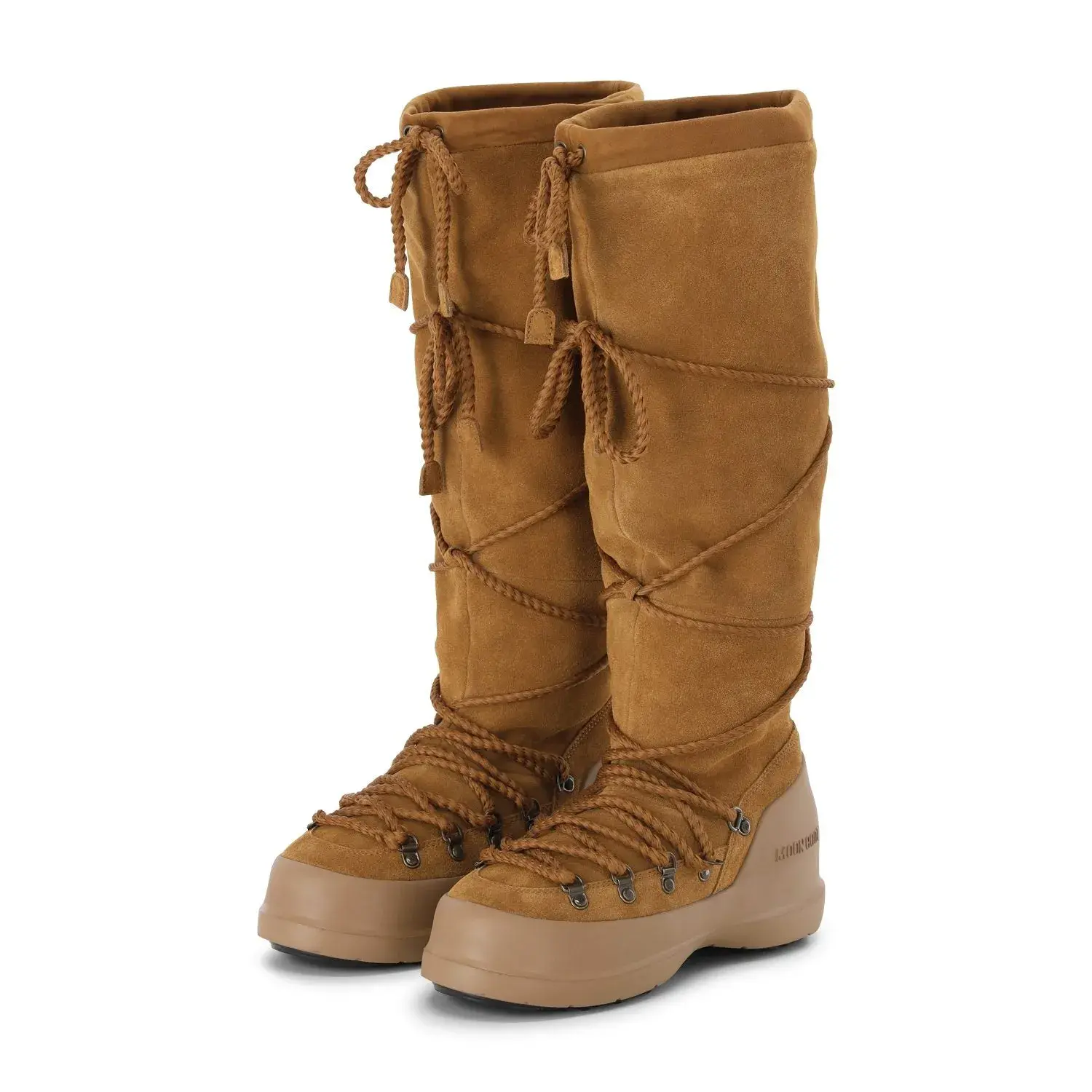 Hohe Wildleder-Winterstiefel mit Schnürung