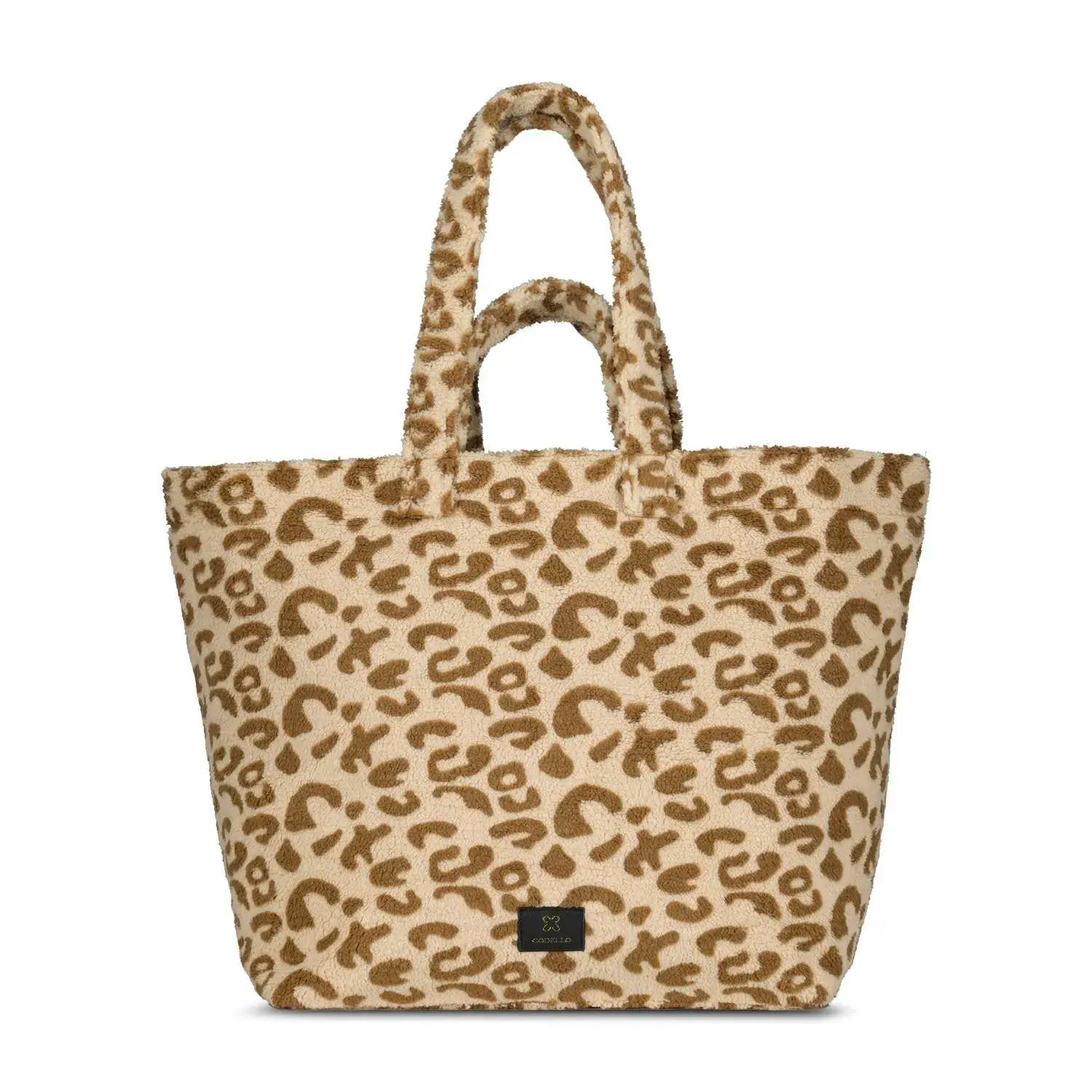 Fleece-Tote Bag mit Animal-Print