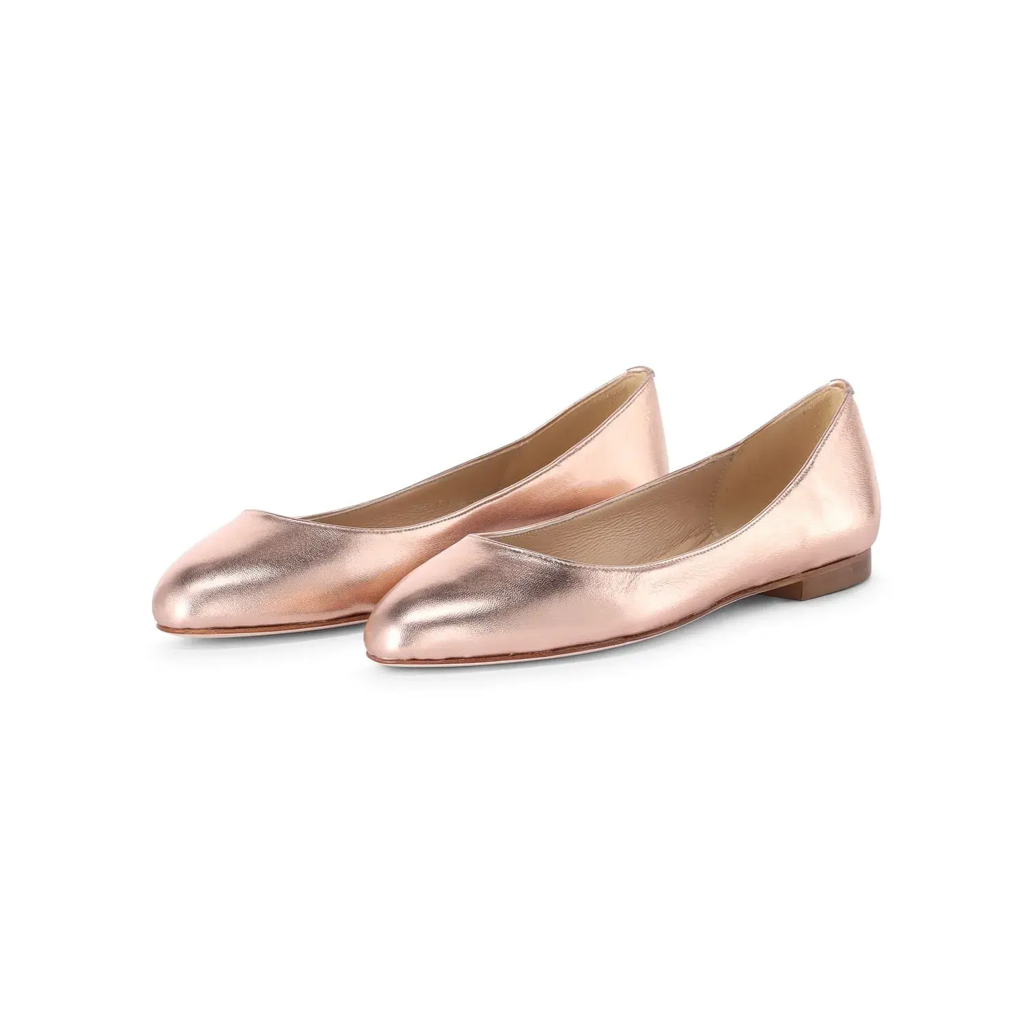 Metallic Ballerinas aus Leder
