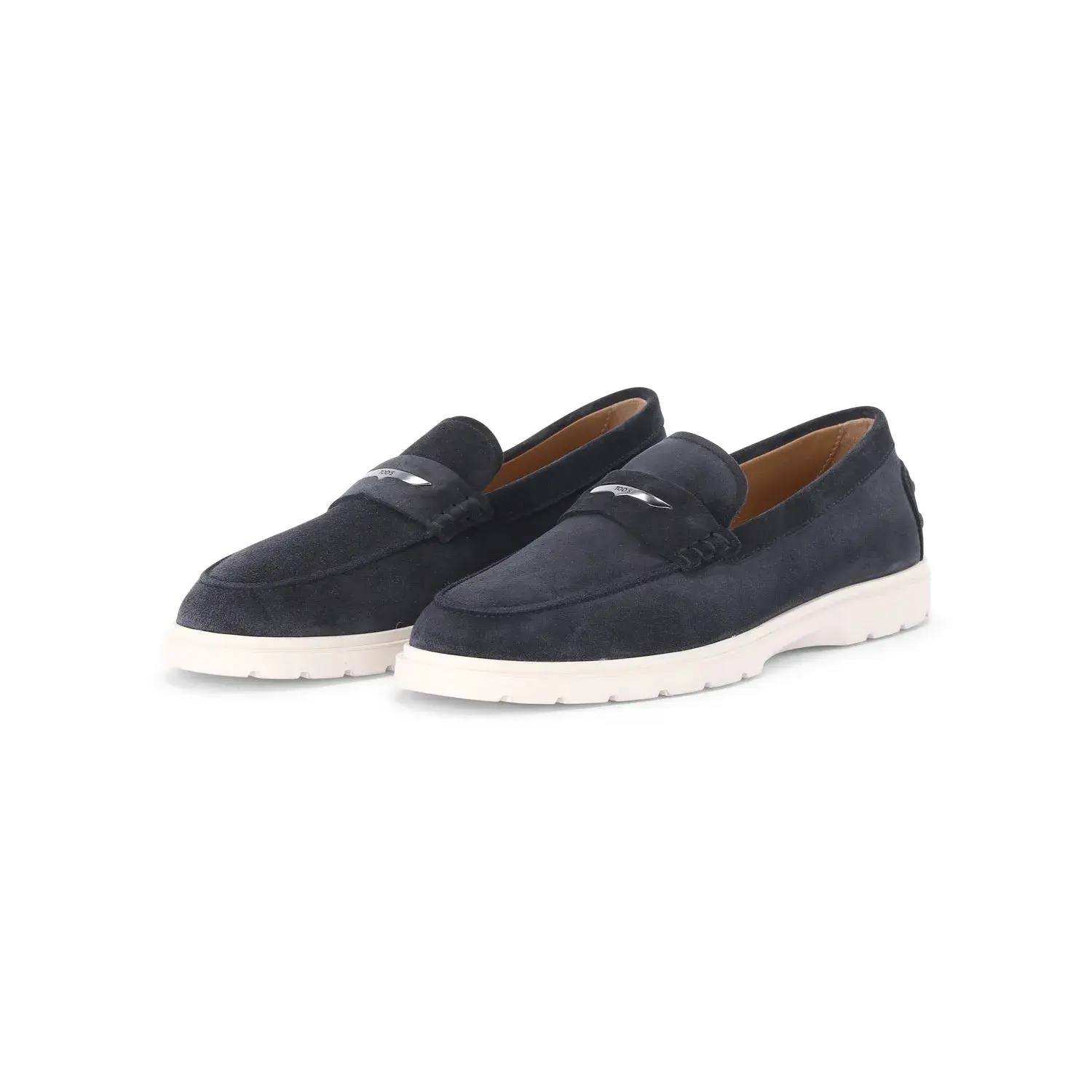 Wildleder Loafers mit Logo-Detail
