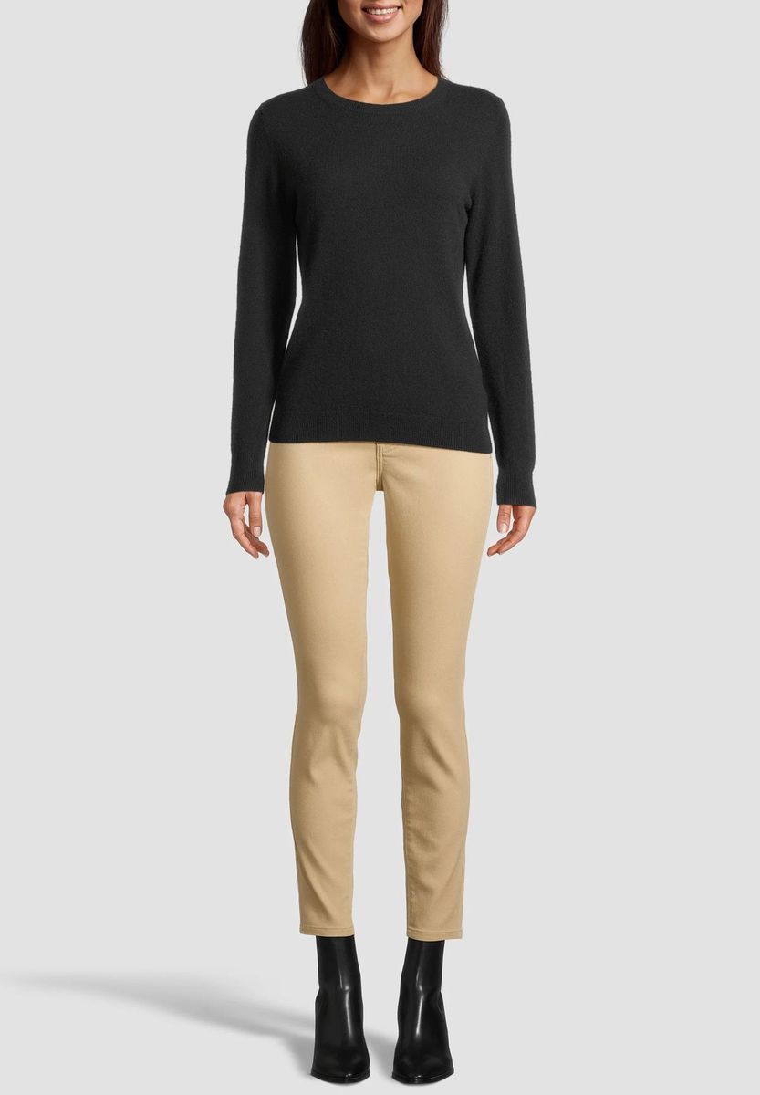 Klassischer Kaschmir-Pullover mit Rundhalsausschnitt