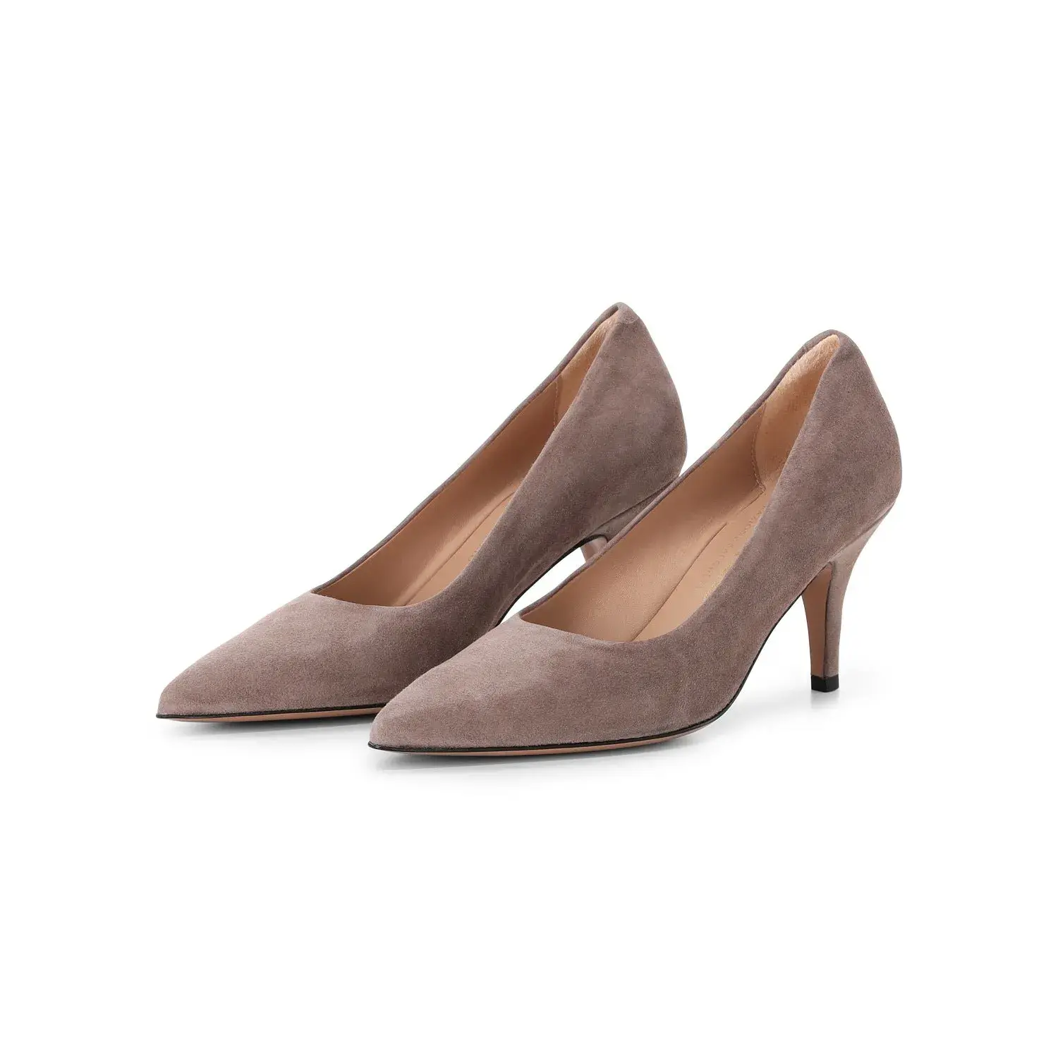 Elegante Leder Pumps mit spitzer Spitze