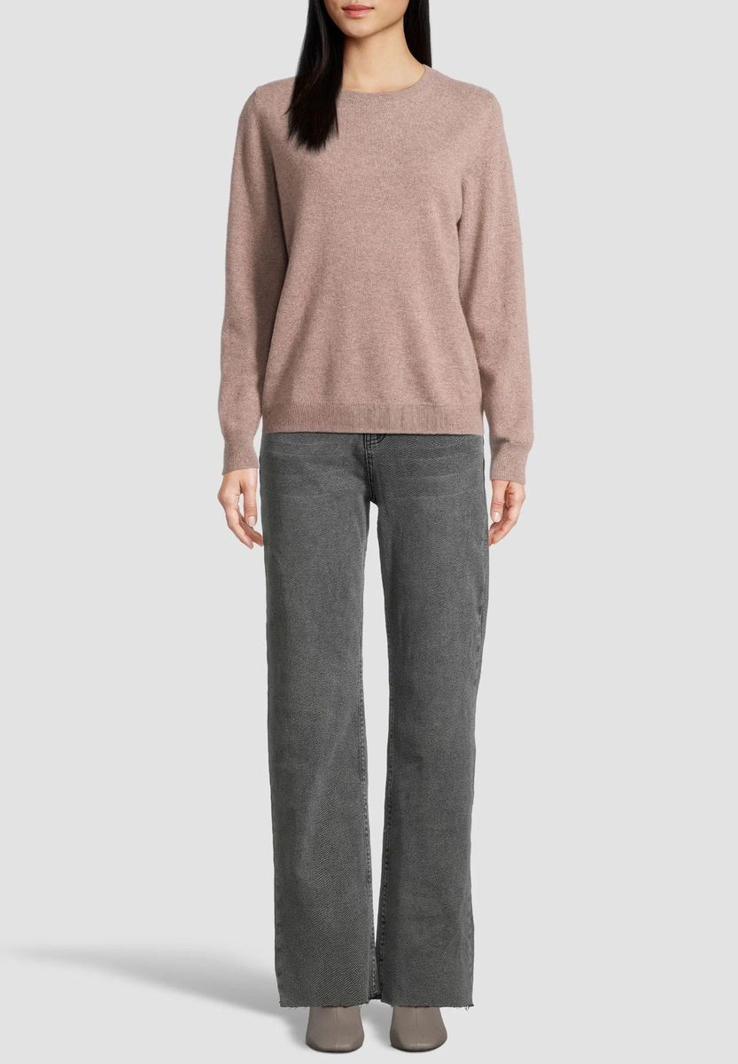 Klassischer Kaschmir Pullover mit Rundhalsausschnitt