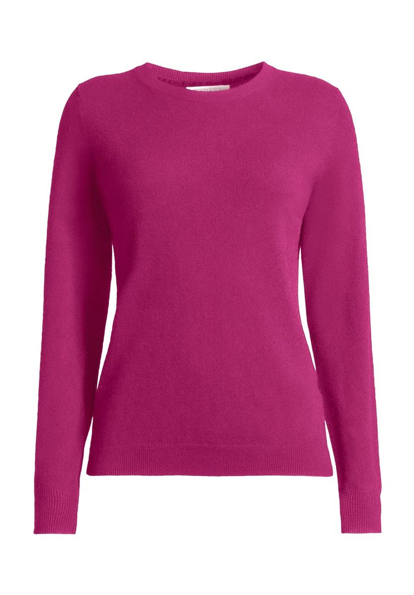 Klassischer Kaschmirpullover mit Rundhalsausschnitt