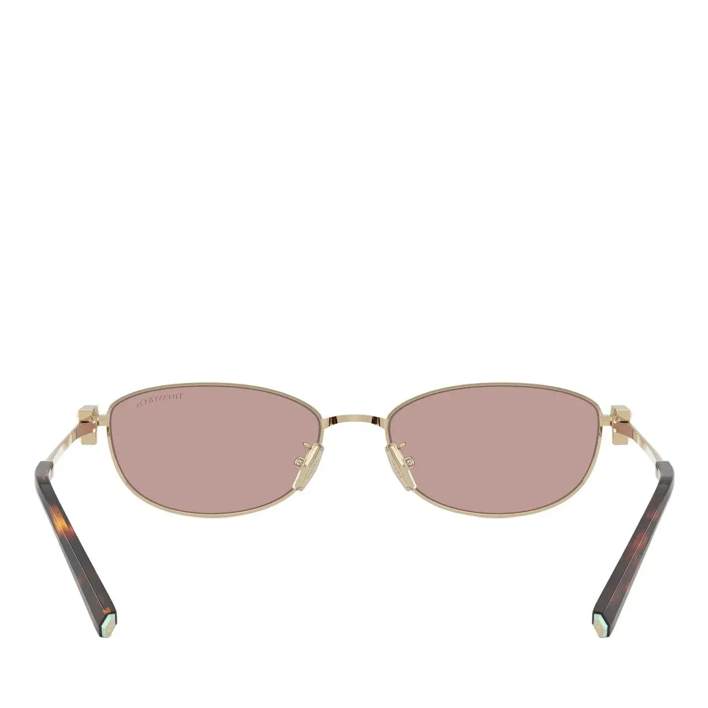 Ovale Sonnenbrille mit goldenem Gestell