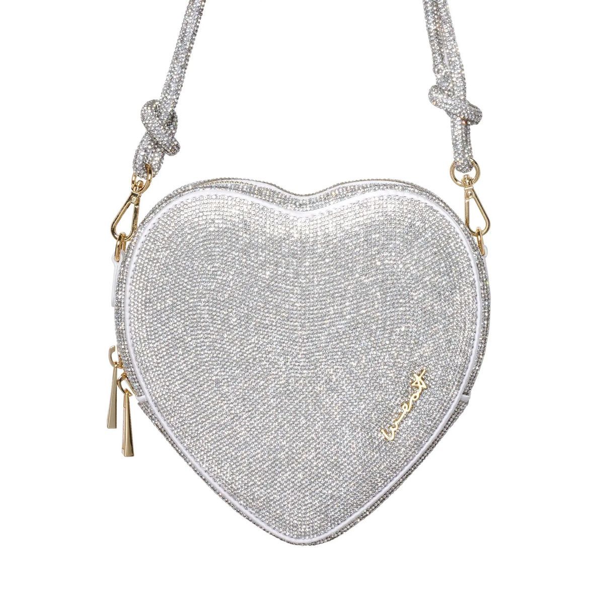 Kristall Herz Umhängetasche mit Kette