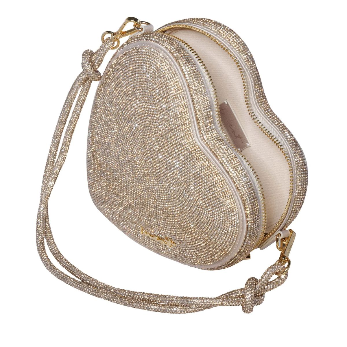 Herzförmige Kristall Crossbody Tasche