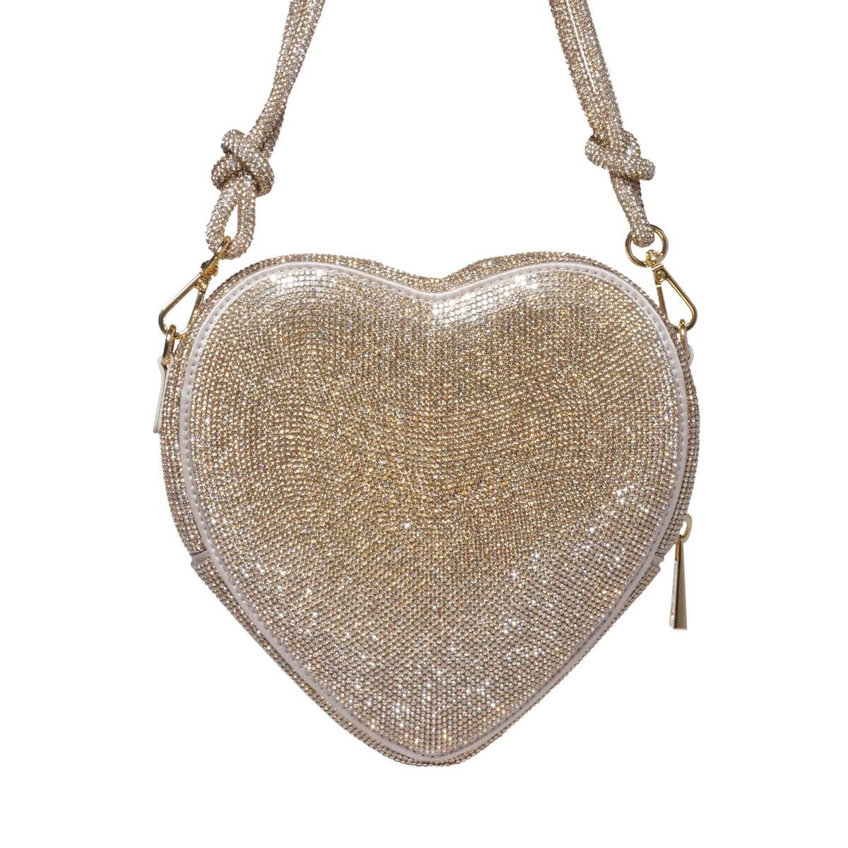 Herzförmige Kristall Crossbody Tasche