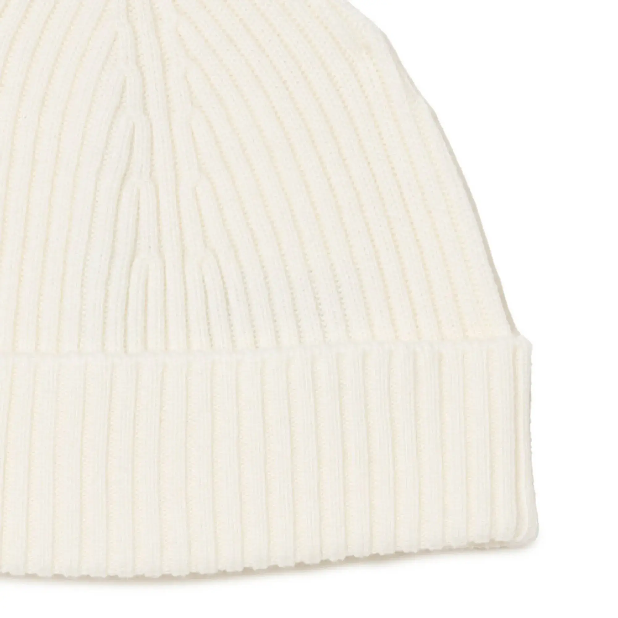 Rippstrick-Beanie mit Logo-Patch