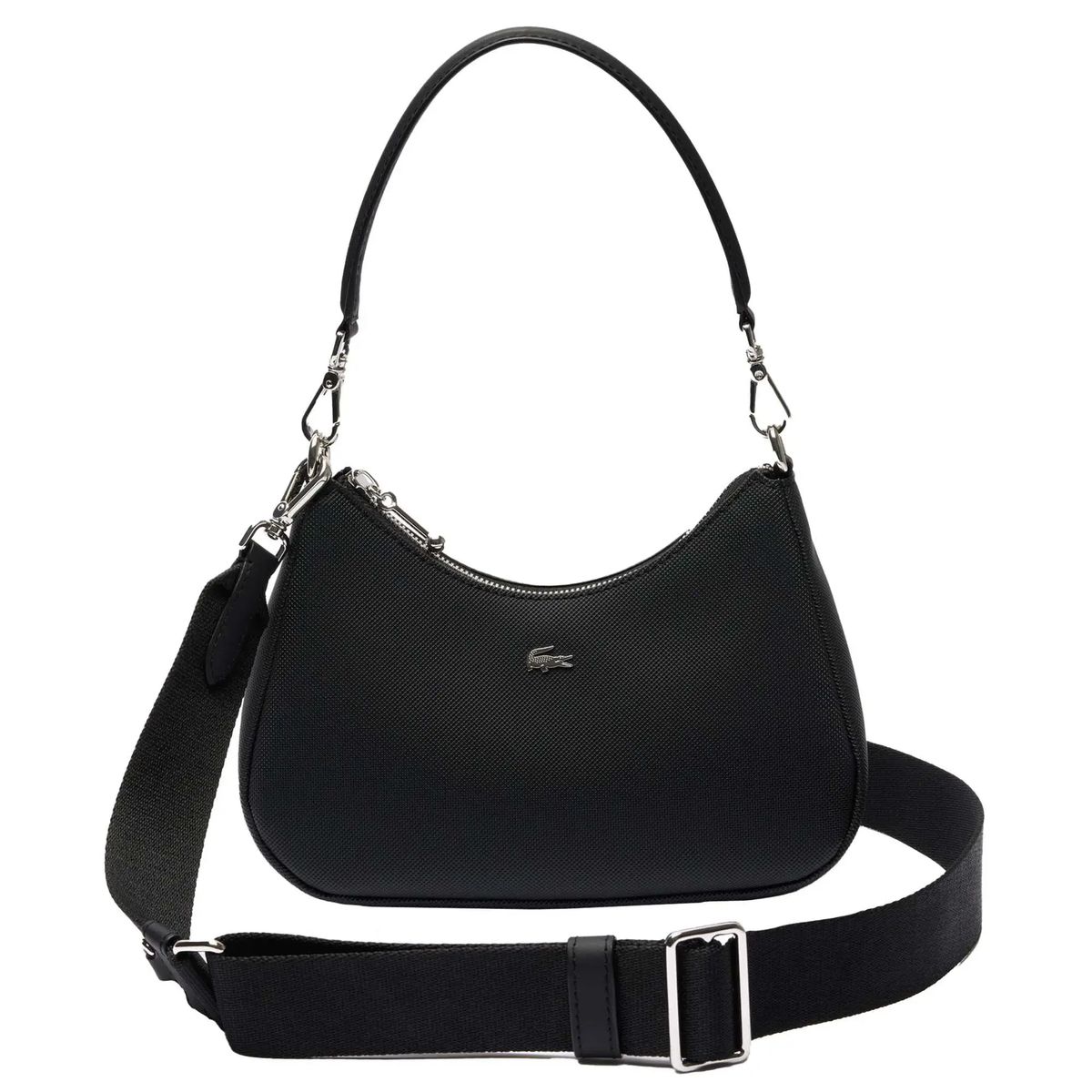 Strukturierte Piqué Hobo Schultertasche