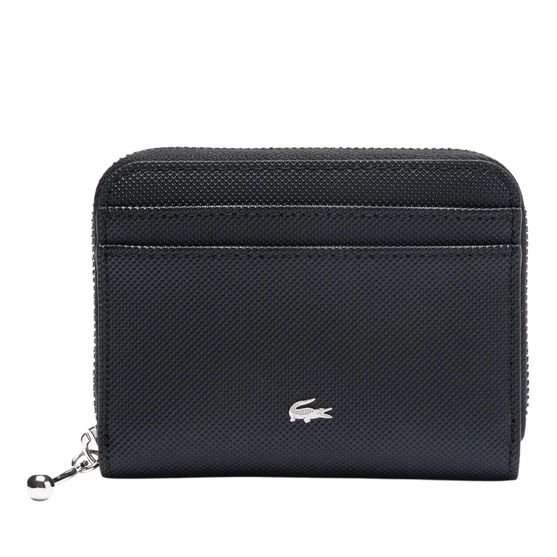 Elegantes Petit Piqué Portemonnaie mit Reißverschluss