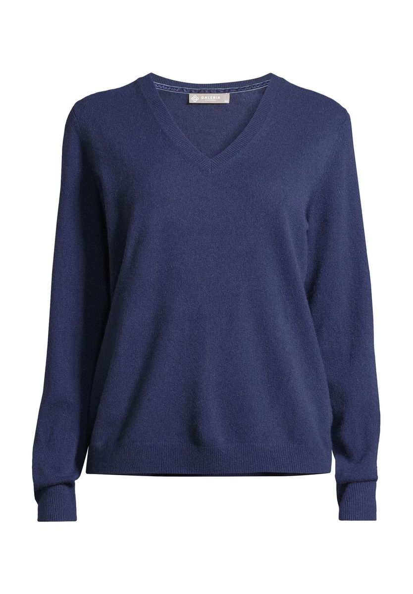 Klassischer Kaschmir V-Ausschnitt Pullover