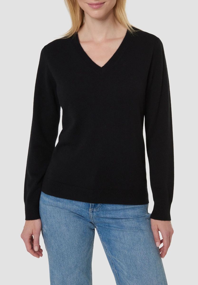 Eleganter Kaschmir V-Ausschnitt Pullover
