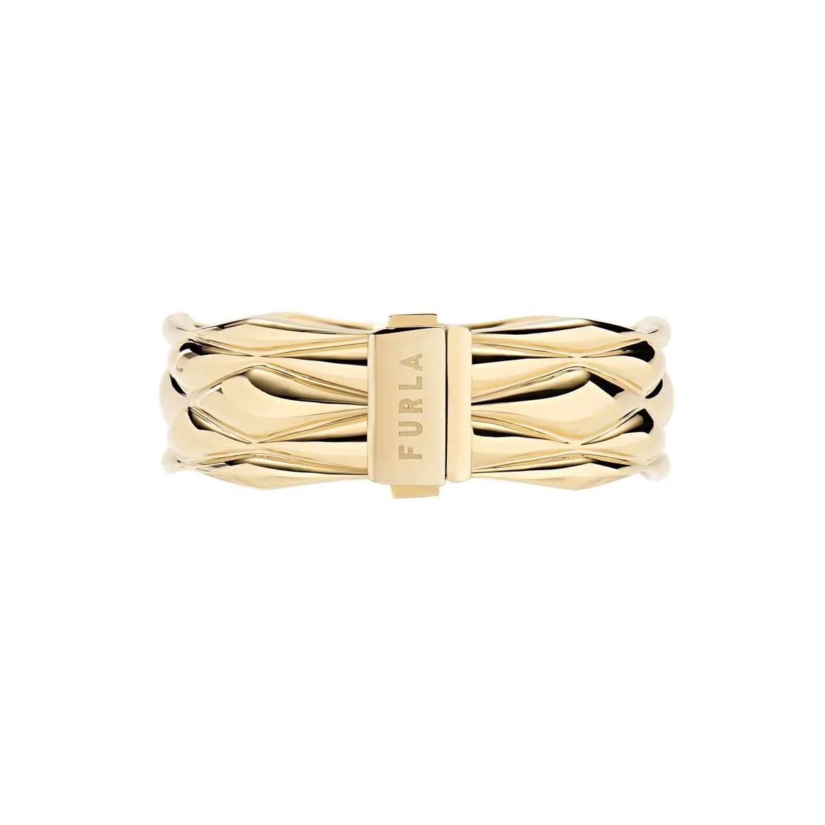 Goldfarbenes gewebtes Armreif