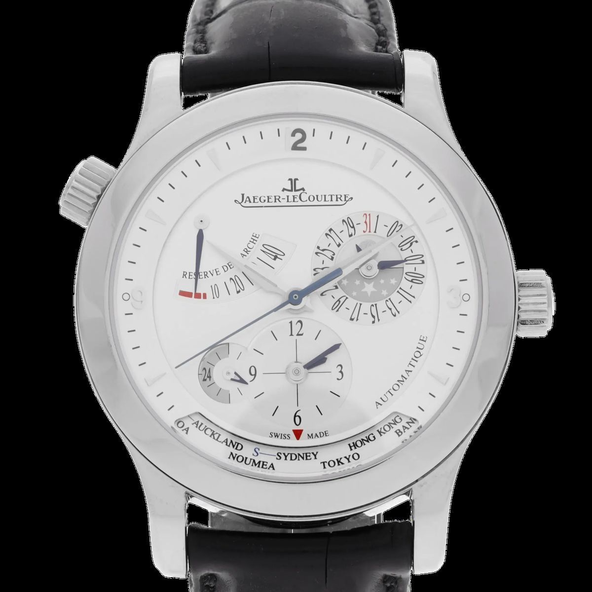 Jaeger-LeCoultre Master Geographic Silbernes Zifferblatt