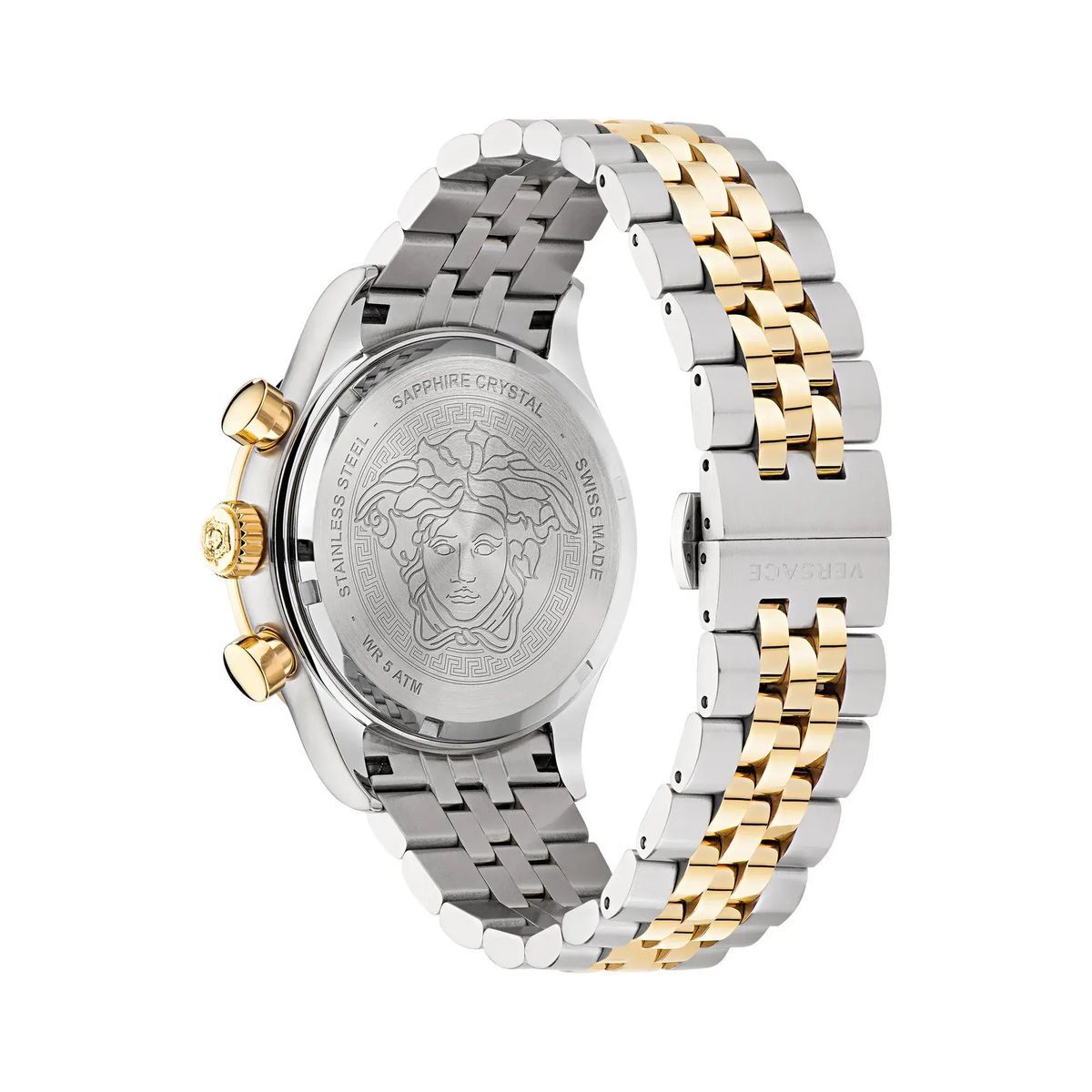 Grüner Chronograph mit goldenen Akzenten