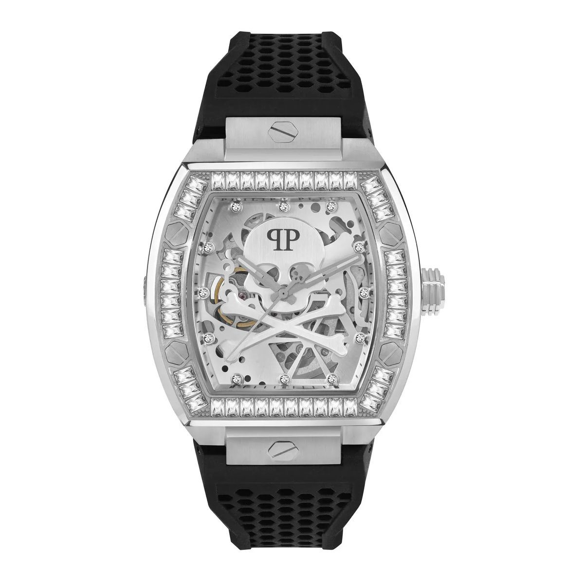 Skelett-Zifferblatt Uhr mit Diamantakzenten