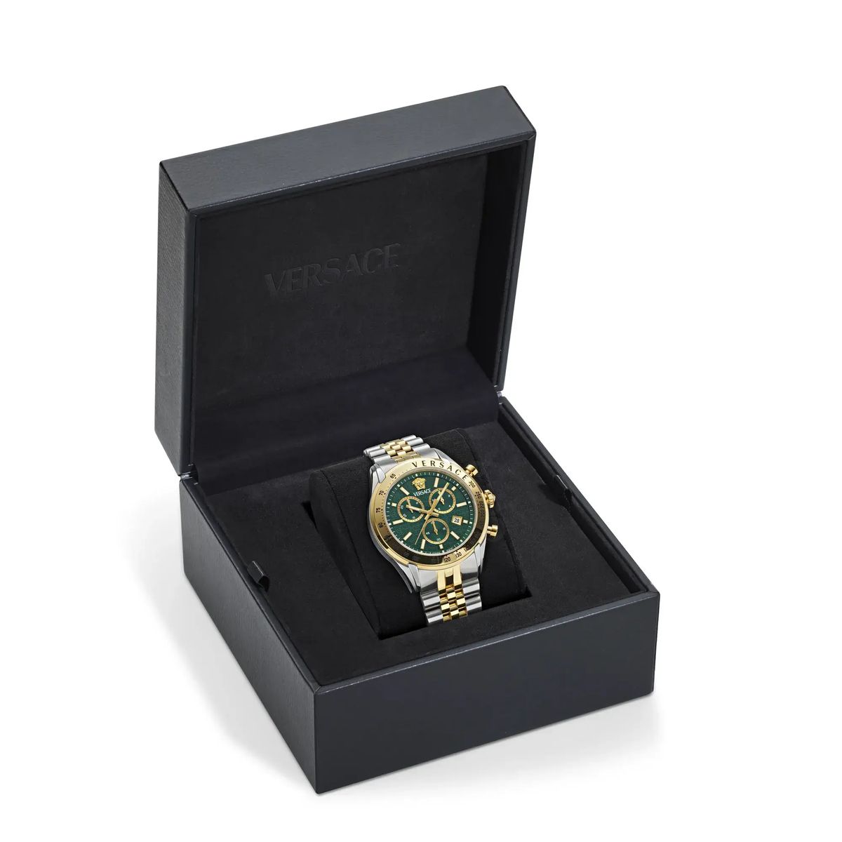 Versace Chrono Master Uhr mit grünem Zifferblatt